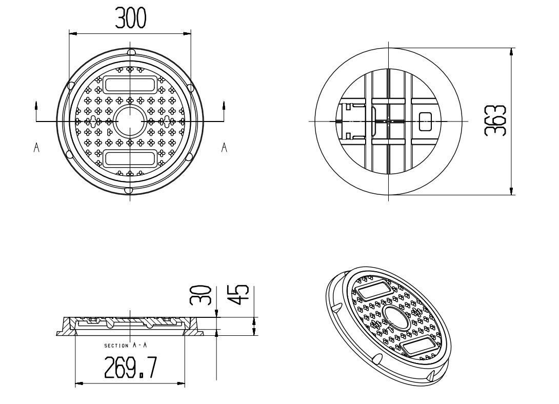 round manhole cover